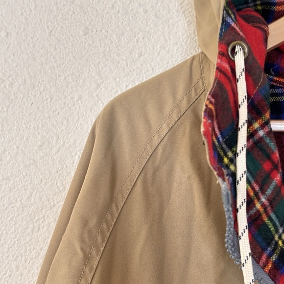 Vintage Sunshine Cover Ups Chore Coat Preppy Mens Size L Plaid Wool Blend - Picture 5 of 11